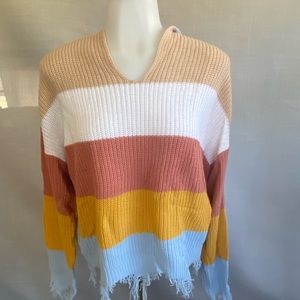 Knitted hoodie sweater-great for fall!